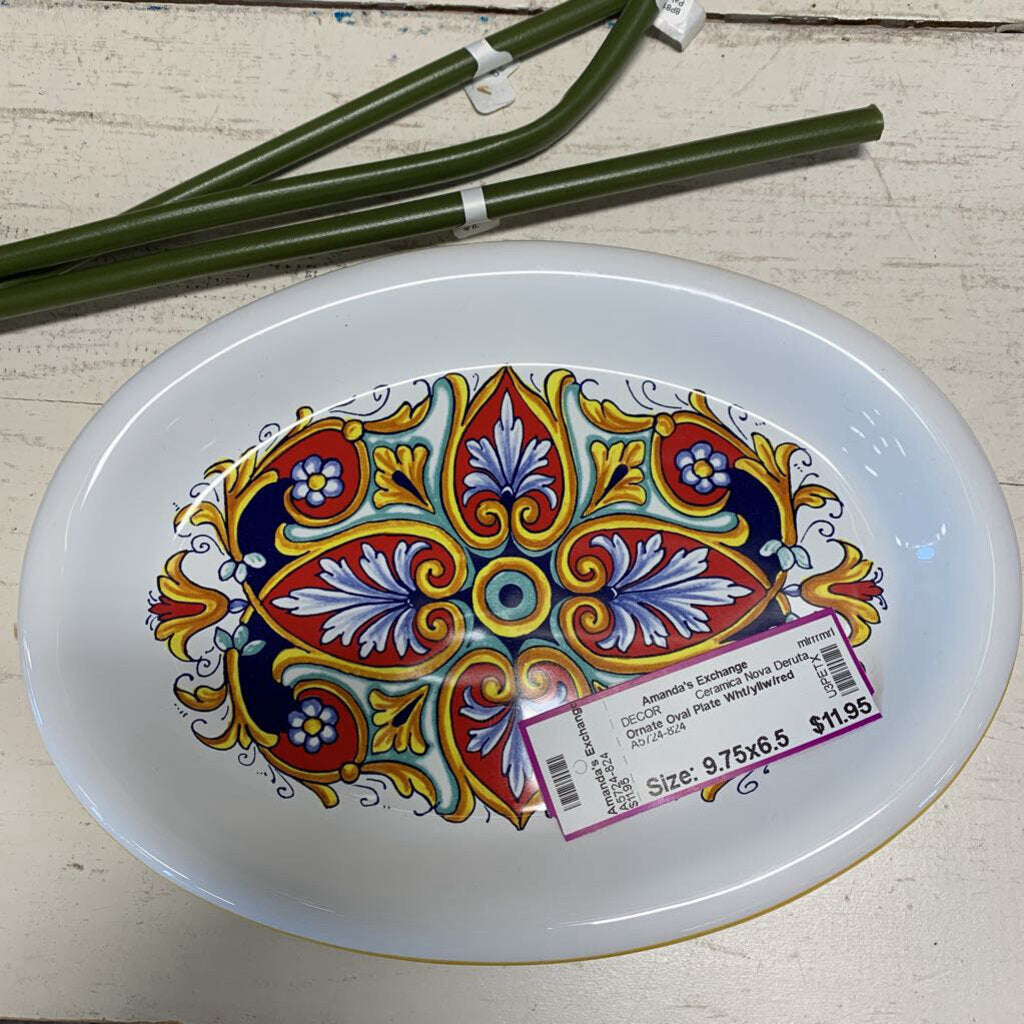 Ornate Oval Plate