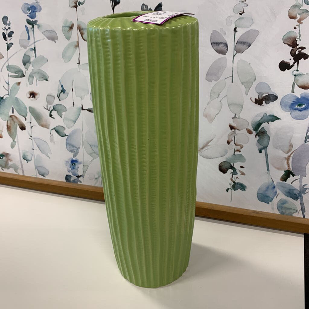 Ridged Cylinder Vase