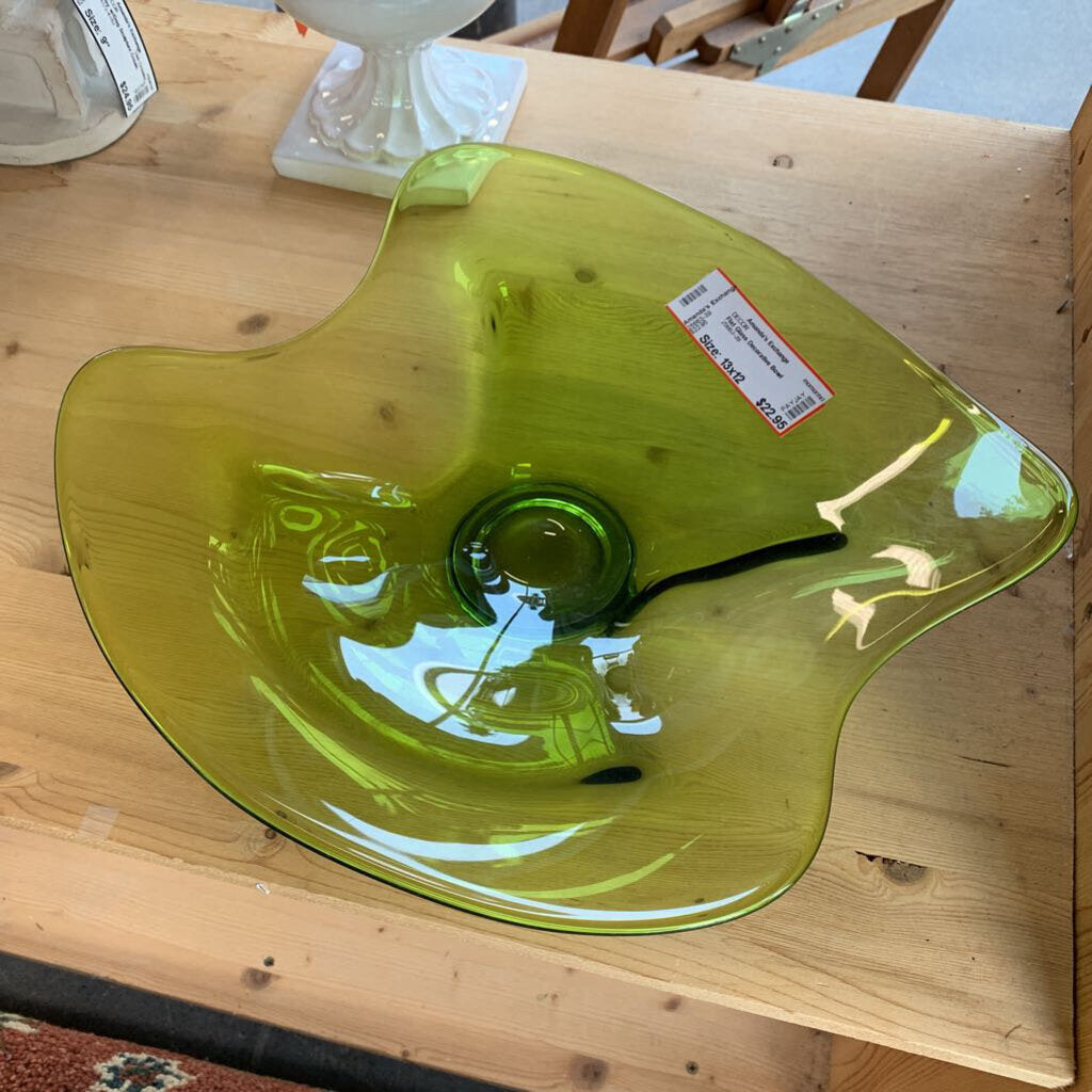 Flat Glass Decorative Bowl