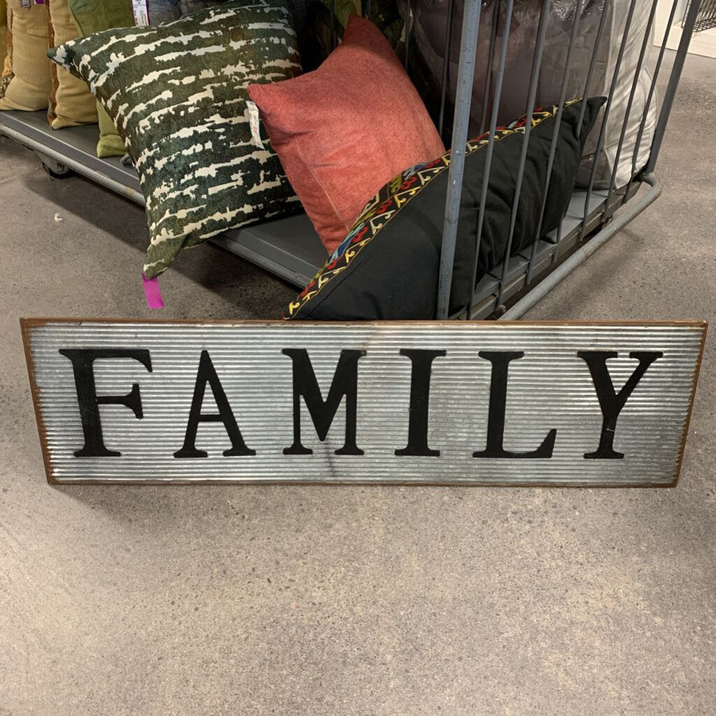Metal Family Sign