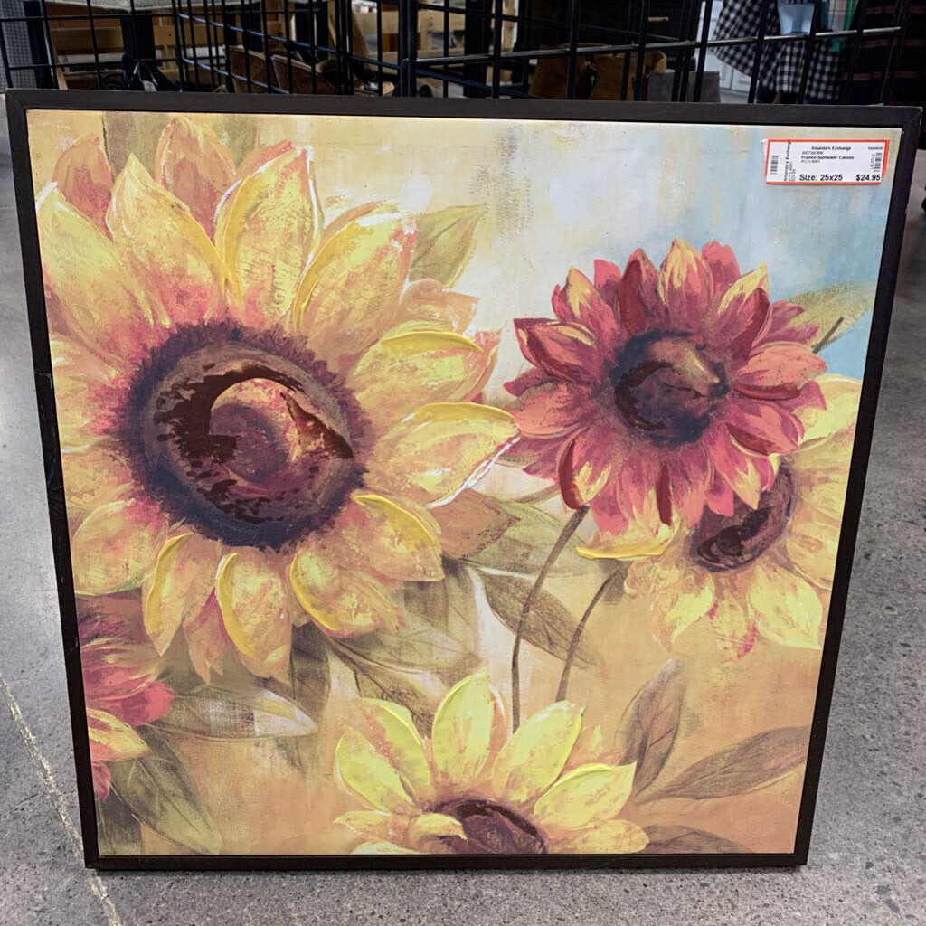 Framed Sunflower Canvas
