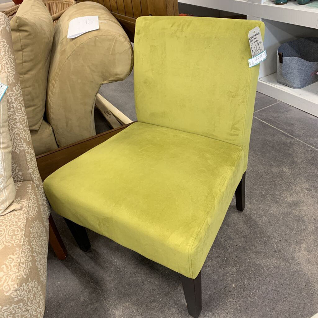 Velour Armless Side Chair