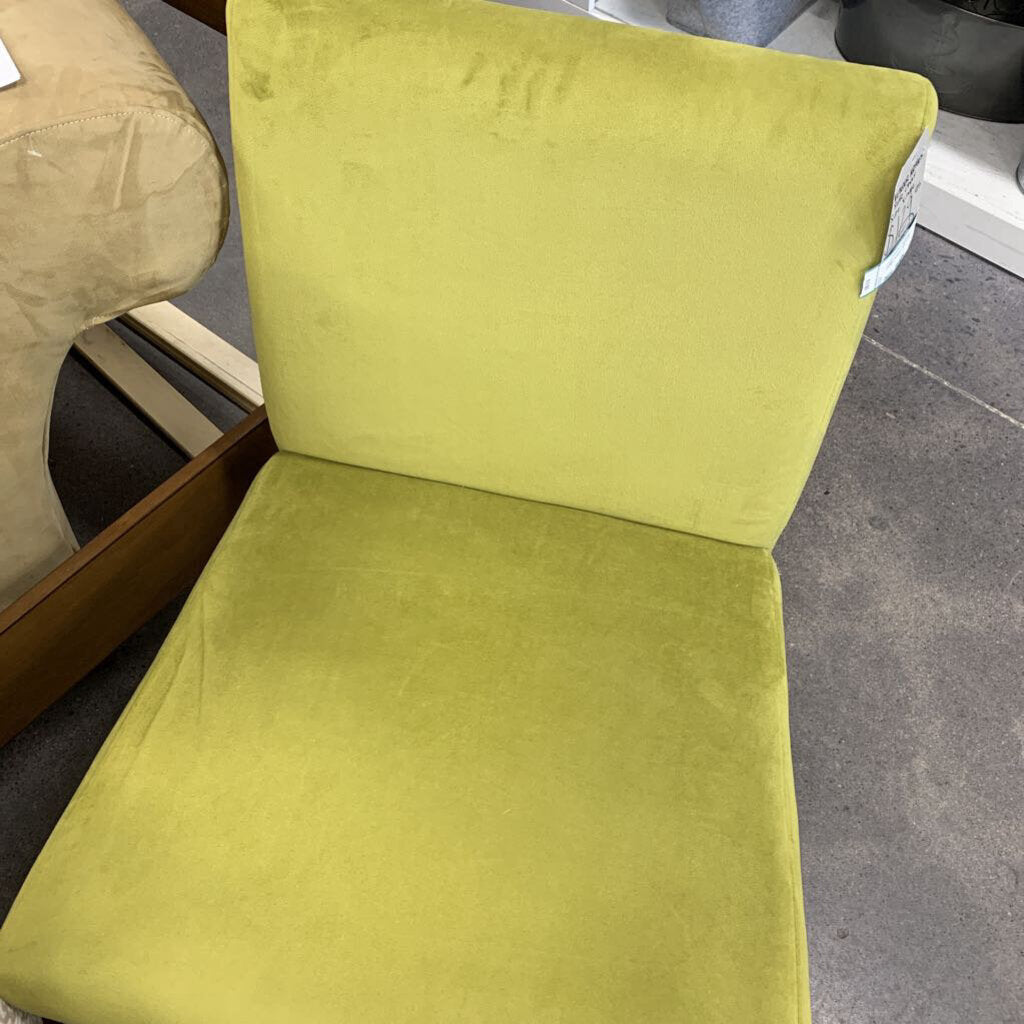 Velour Armless Side Chair
