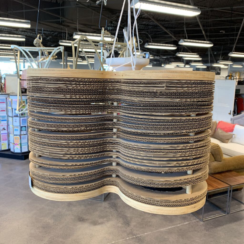 Layered Cardboard Chanderlier
