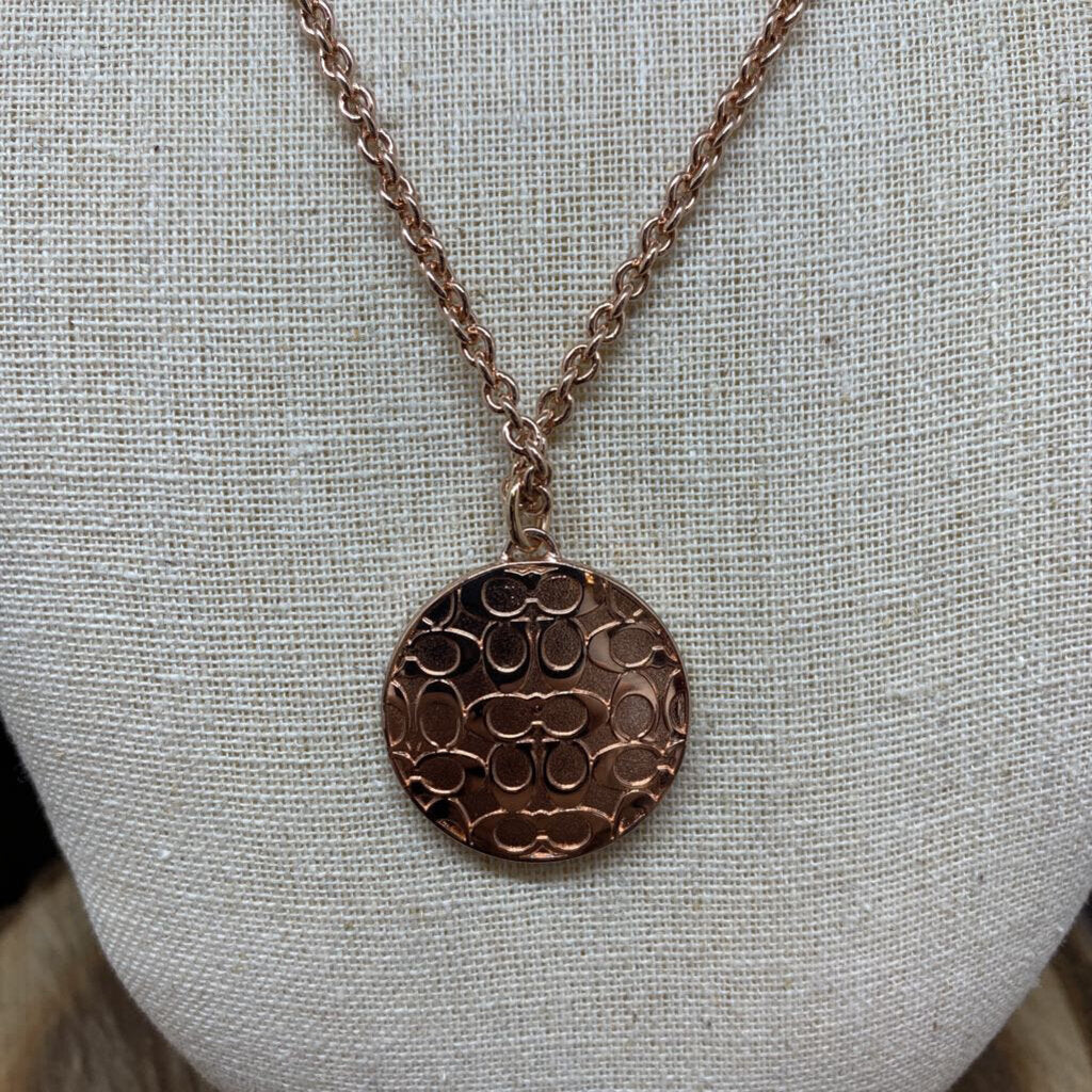 Coach Pave Logo Necklace