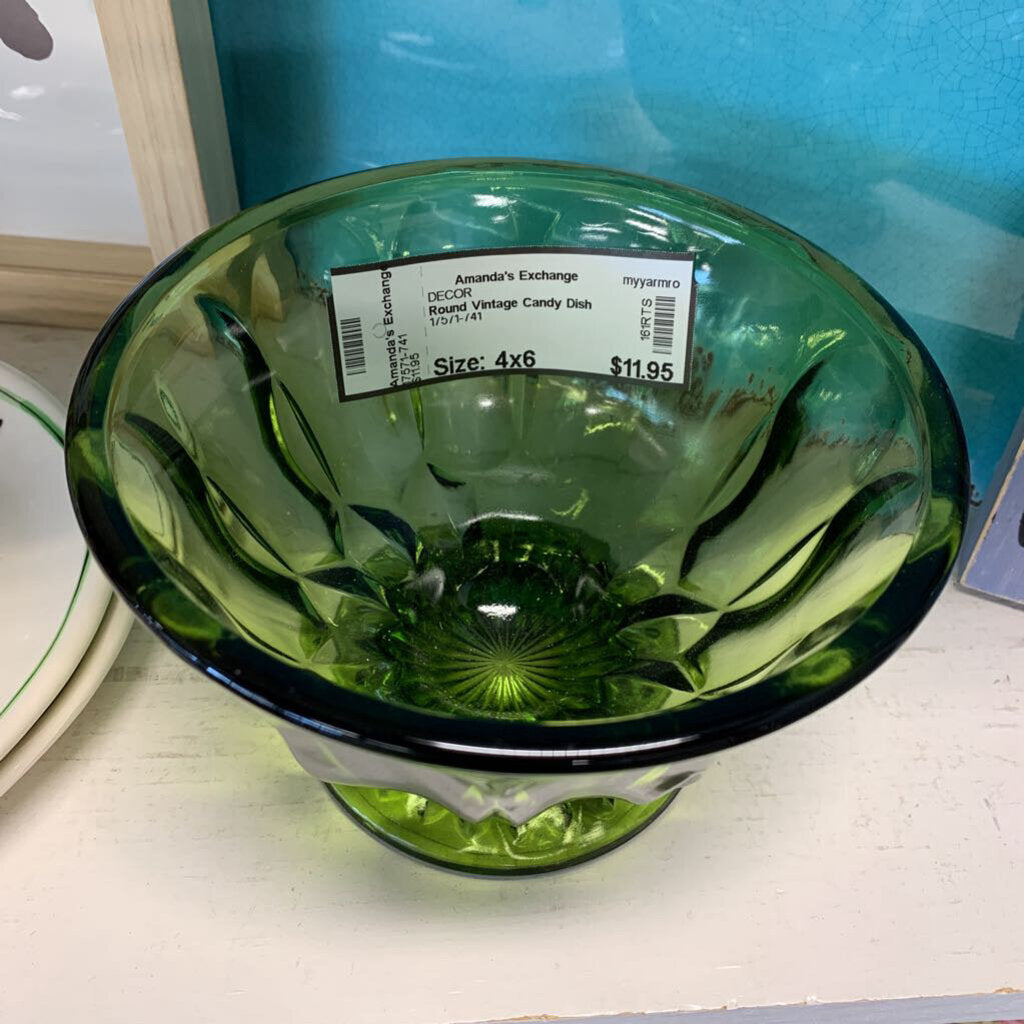 Round Vintage Candy Dish