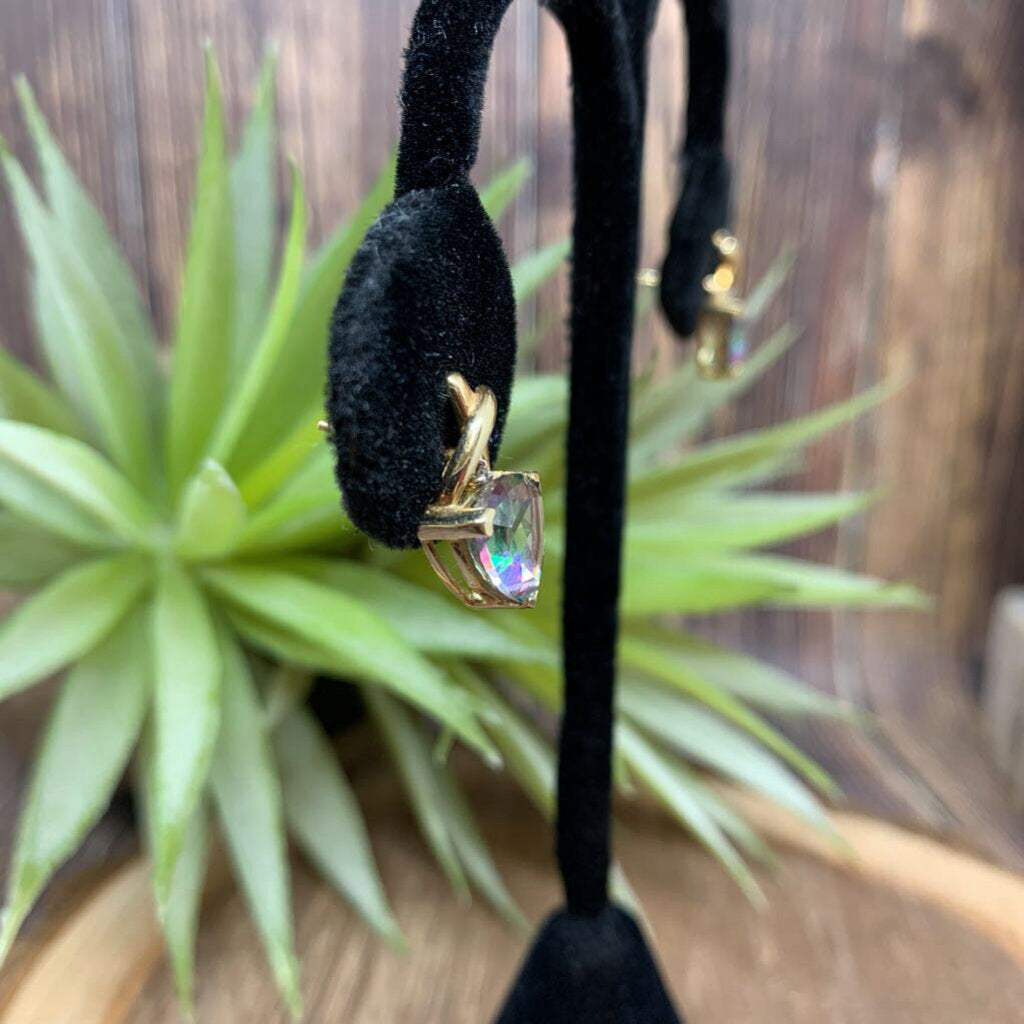 10k YG Gem Earrings