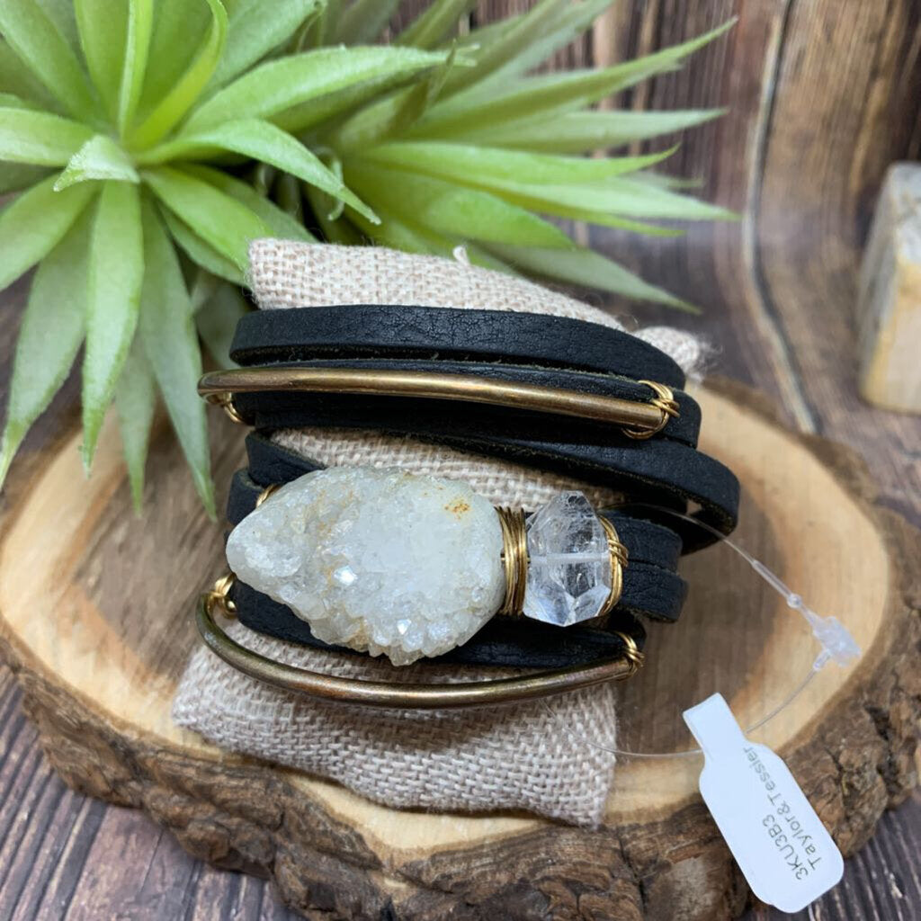 Taylor & Tessier Leather Wrap Bracelet