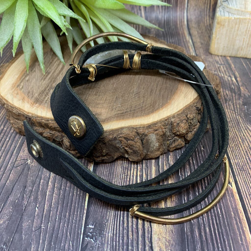 Taylor & Tessier Leather Wrap Bracelet