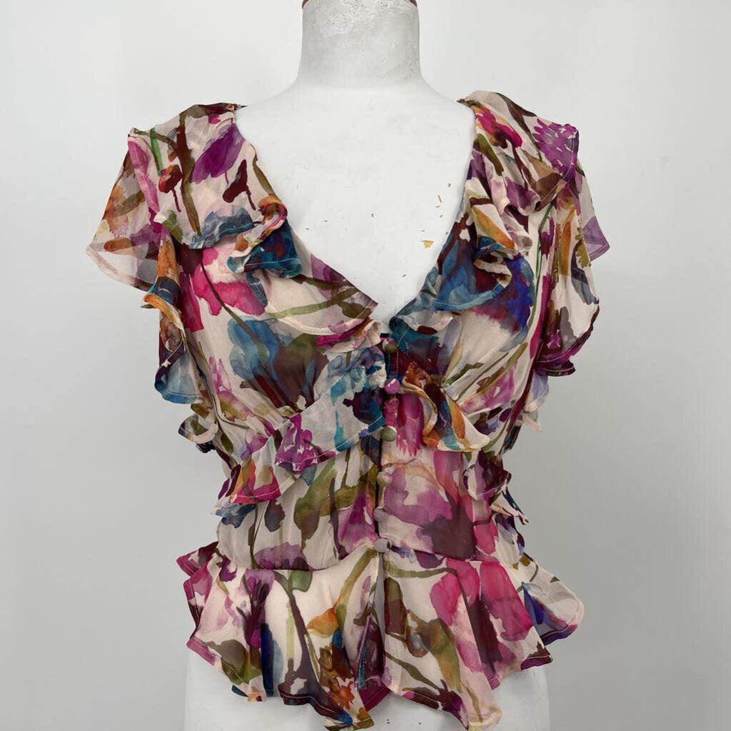 Anthroplogie Sleeveless Floral Shirt