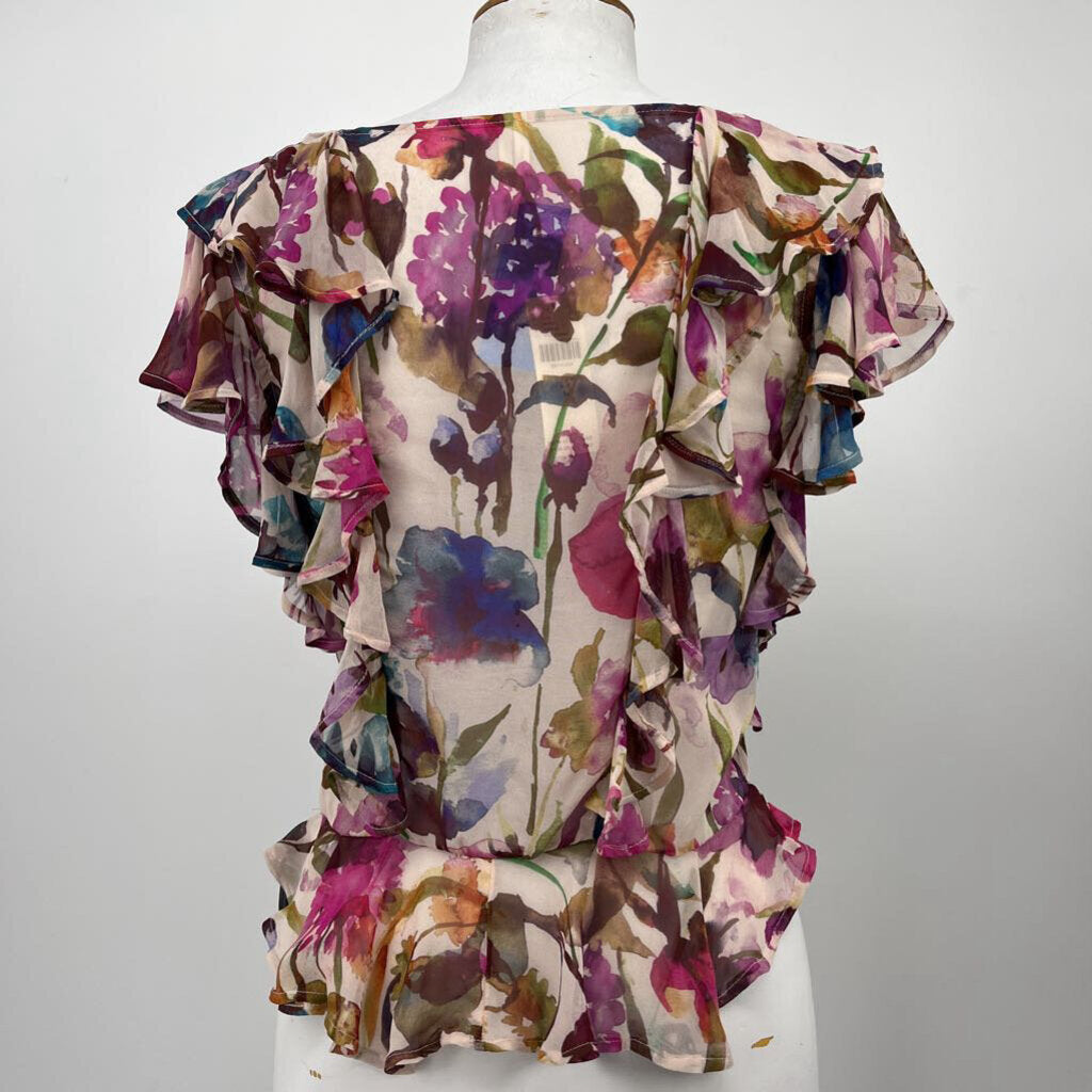 Anthroplogie Sleeveless Floral Shirt