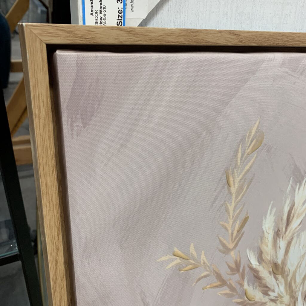 Framed Foliage in Vase Canvas