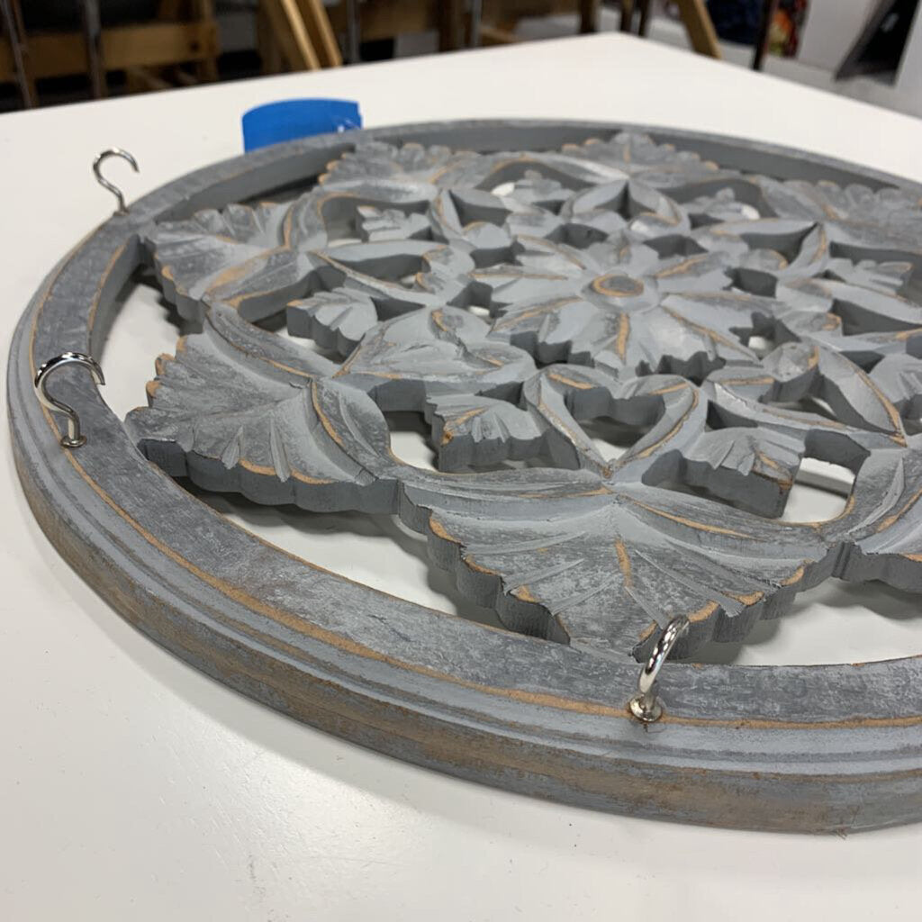 Carved Flower Wall Art