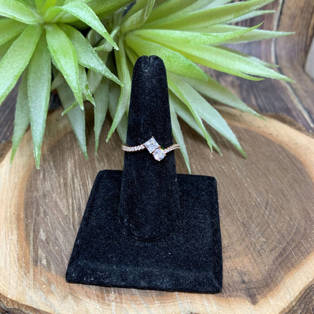 Rose Gold Sterling CZ Ring