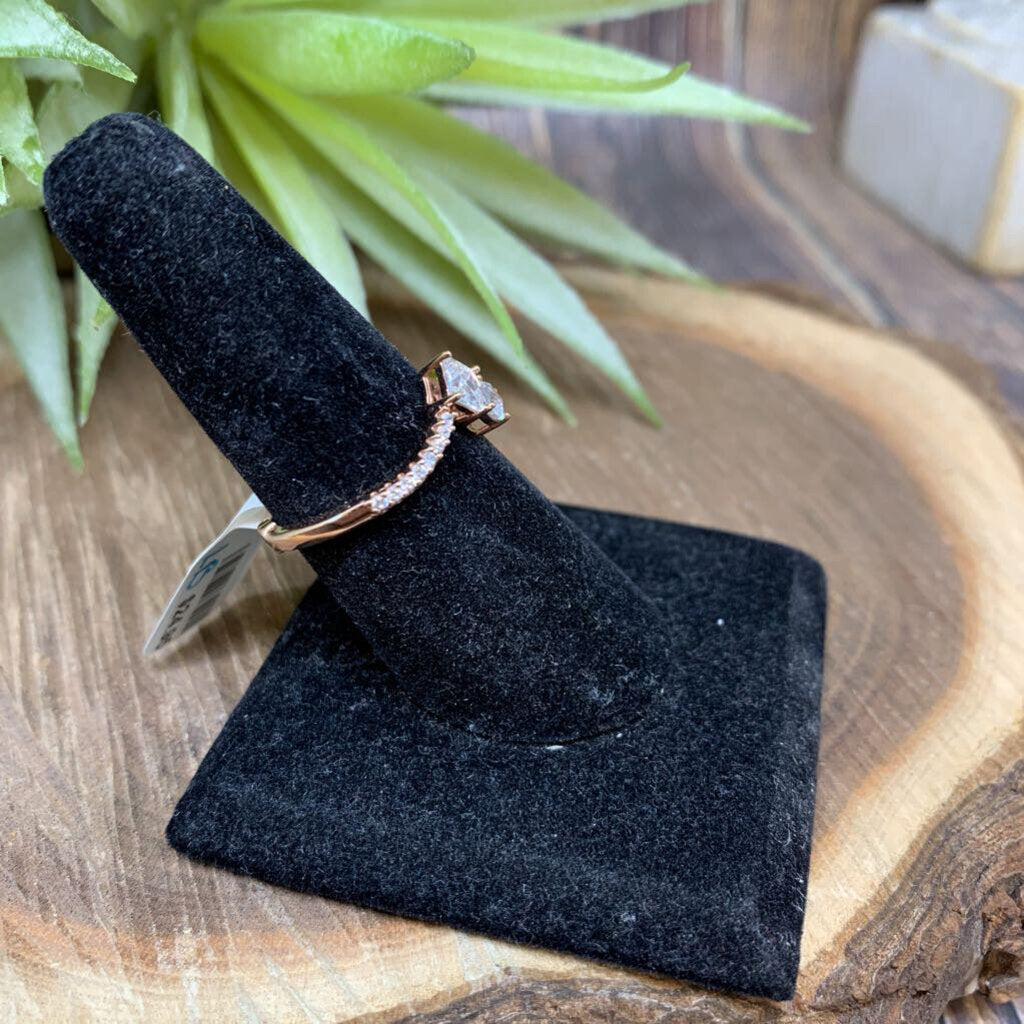 Rose Gold Sterling CZ Ring