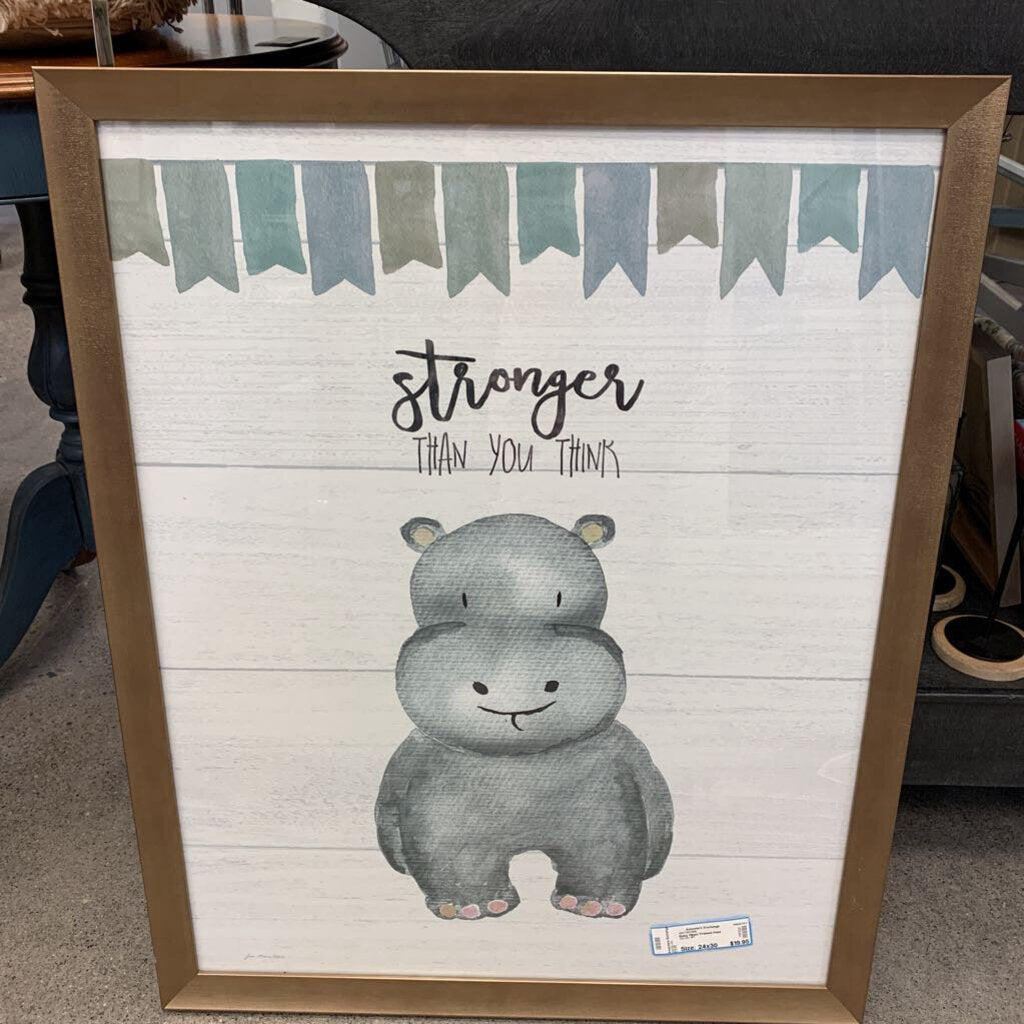 Baby Hippo Framed Print