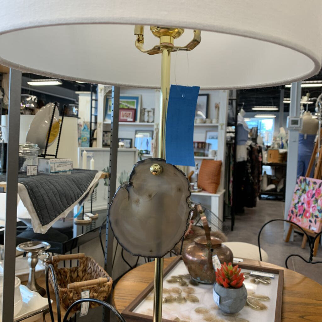 Stone Base Lamp with Geode