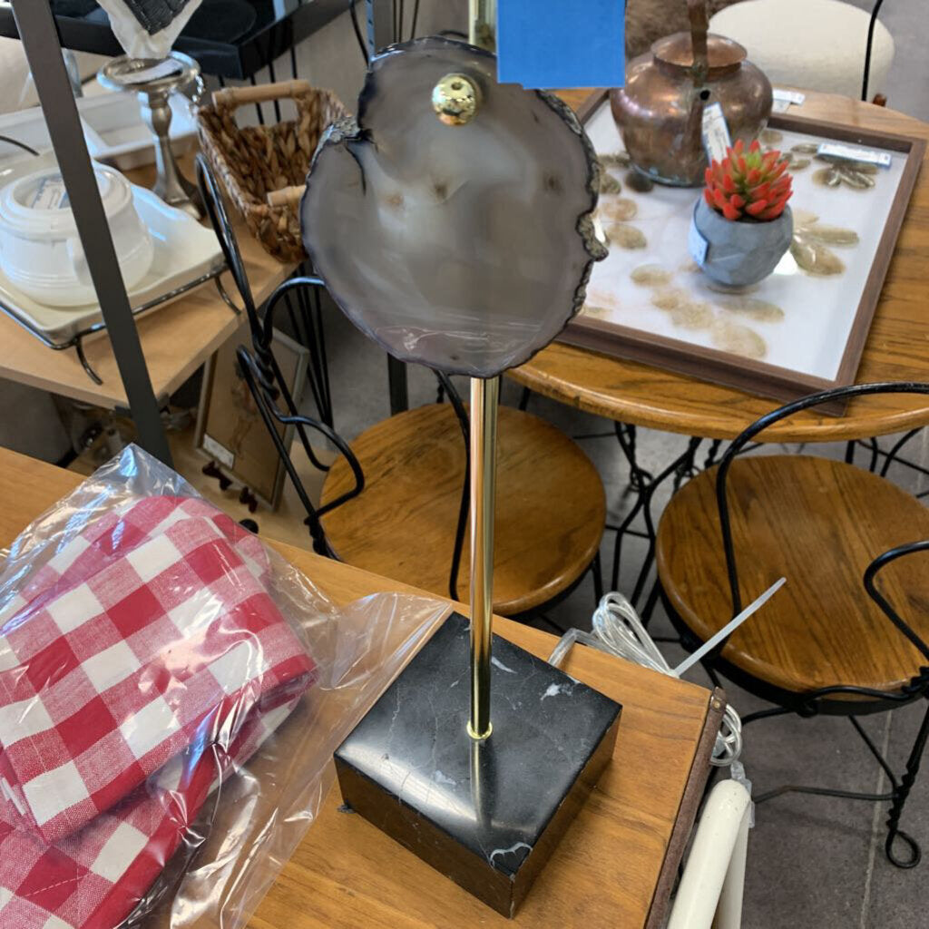 Stone Base Lamp with Geode