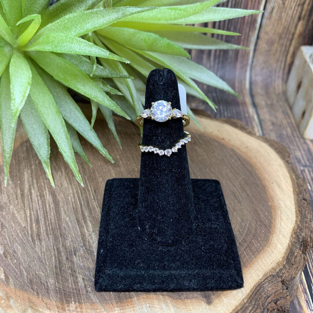 Sterling Silver and Cz Stacking Rings