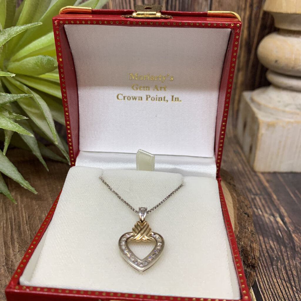 14k Diamond Heart Necklace