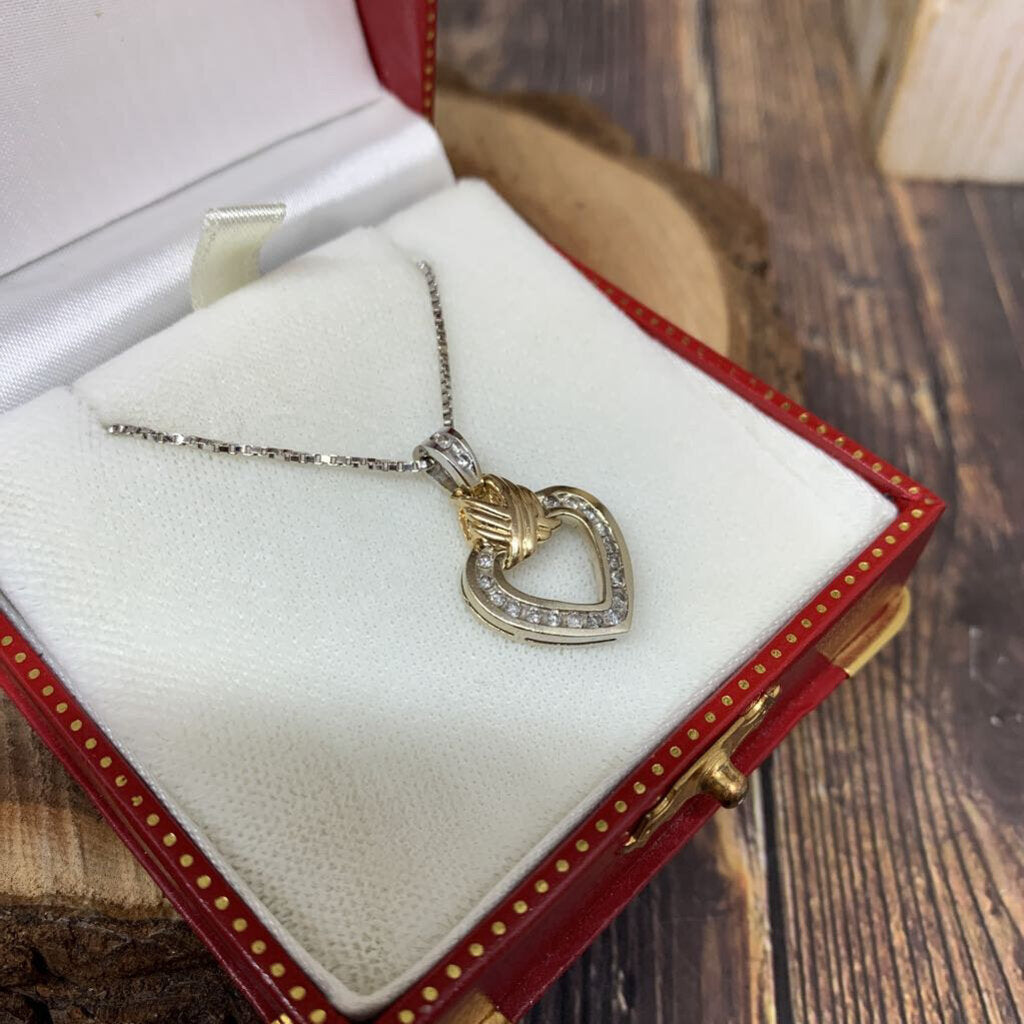 14k Diamond Heart Necklace