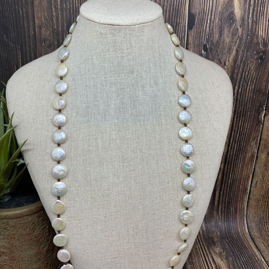 Oval Stone/Pearl Ncklc