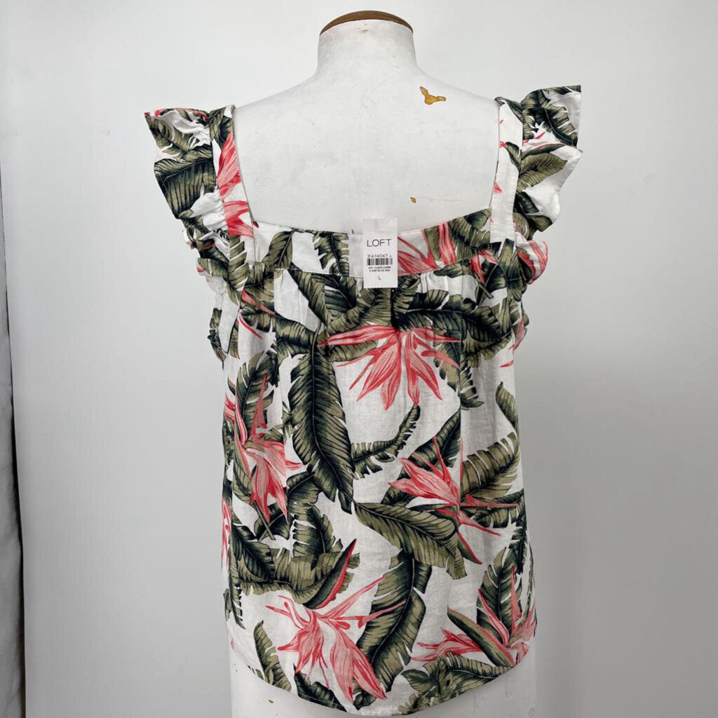 Loft Sleeveless Floral Shirt