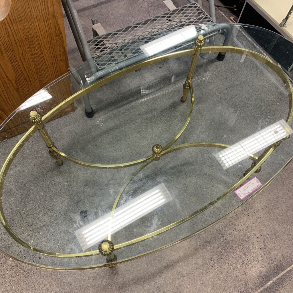 Brass & Glass Coffee Table