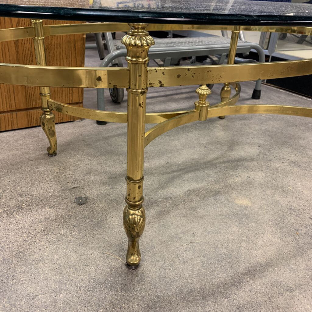 Brass & Glass Coffee Table