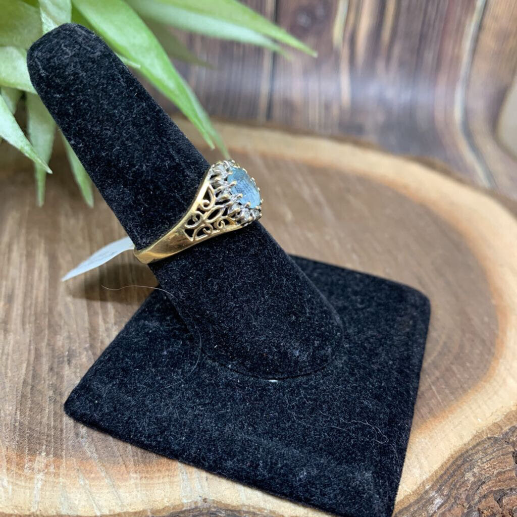 14k Gem & Diamond Ring