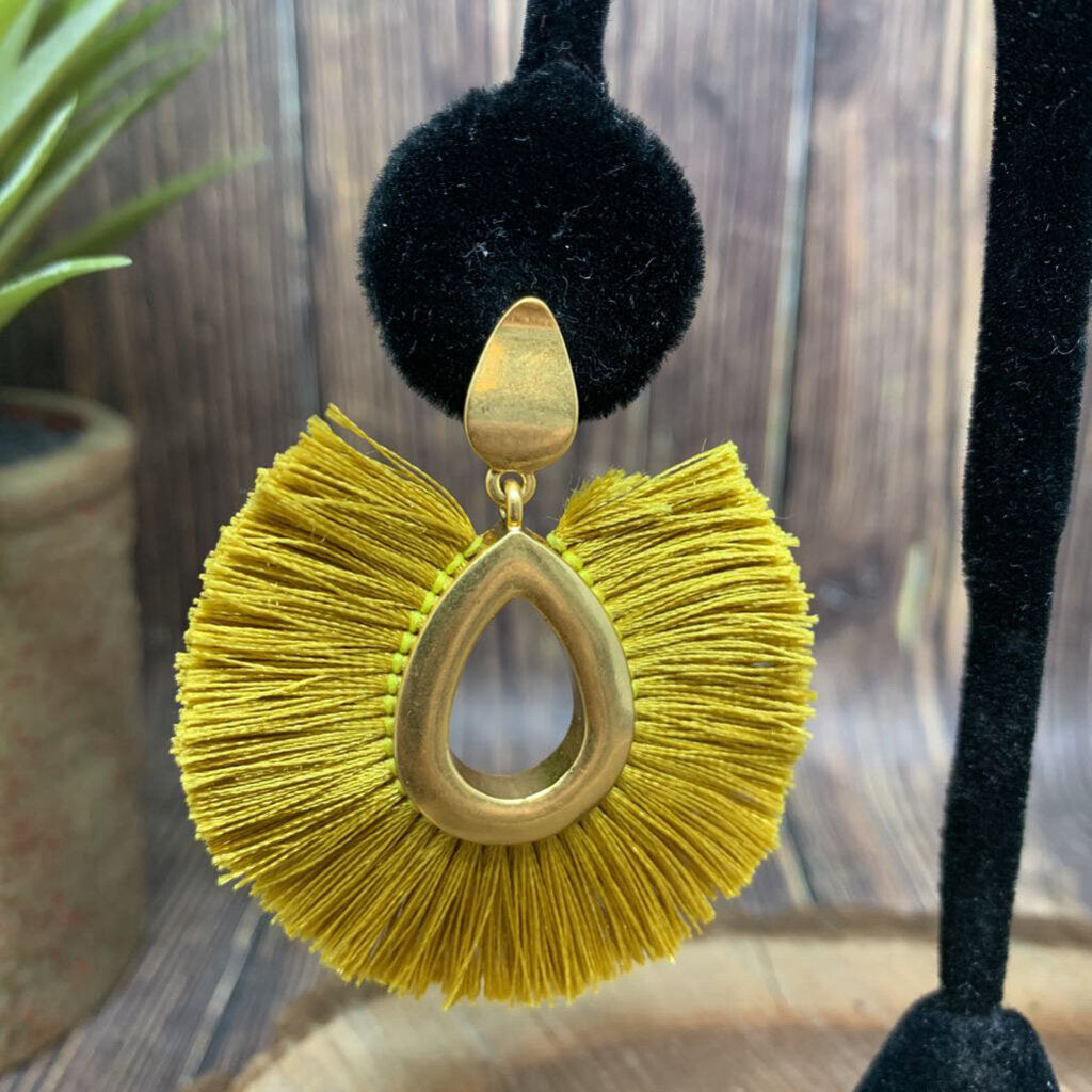 Fringed Teardrop Earrings