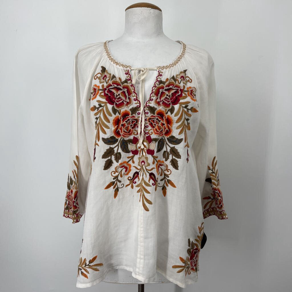 Johnny Was Embroidered Shirt