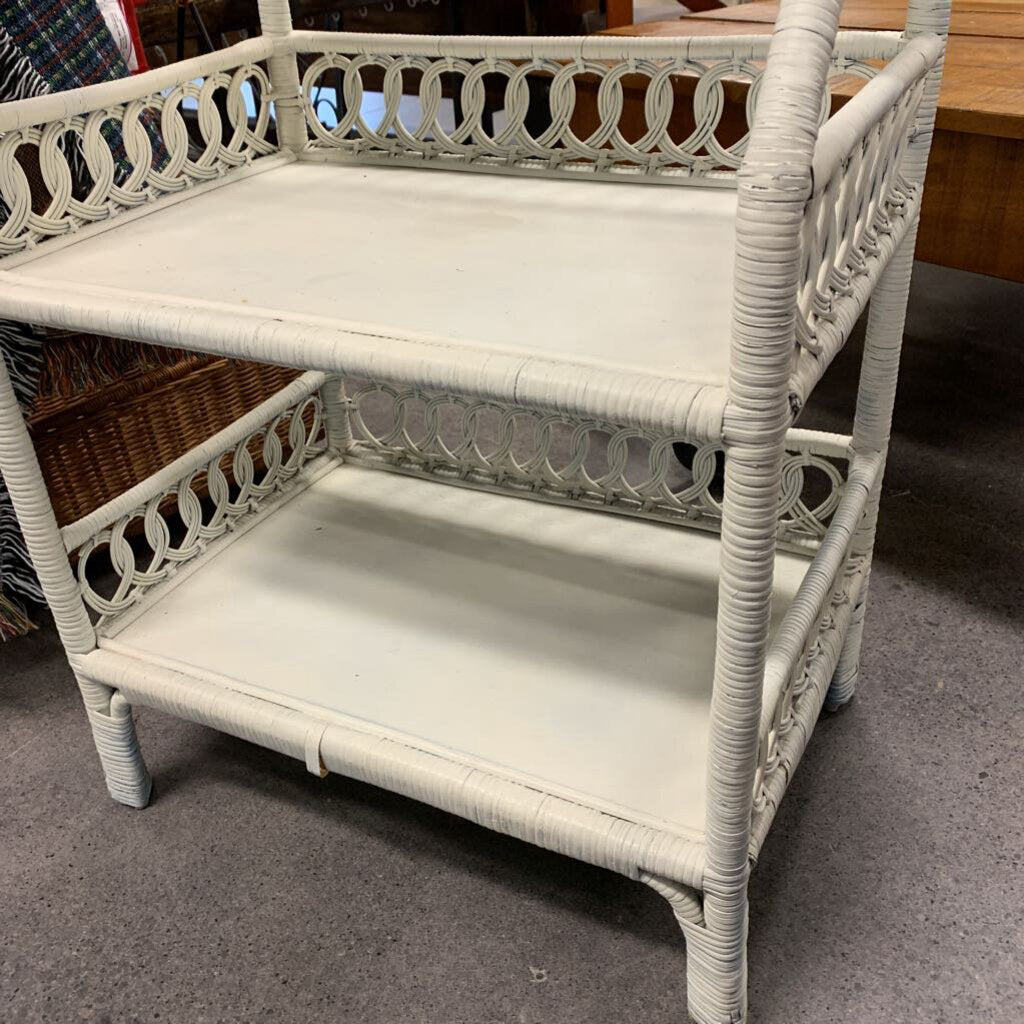Arched Wicker Shelving Unit