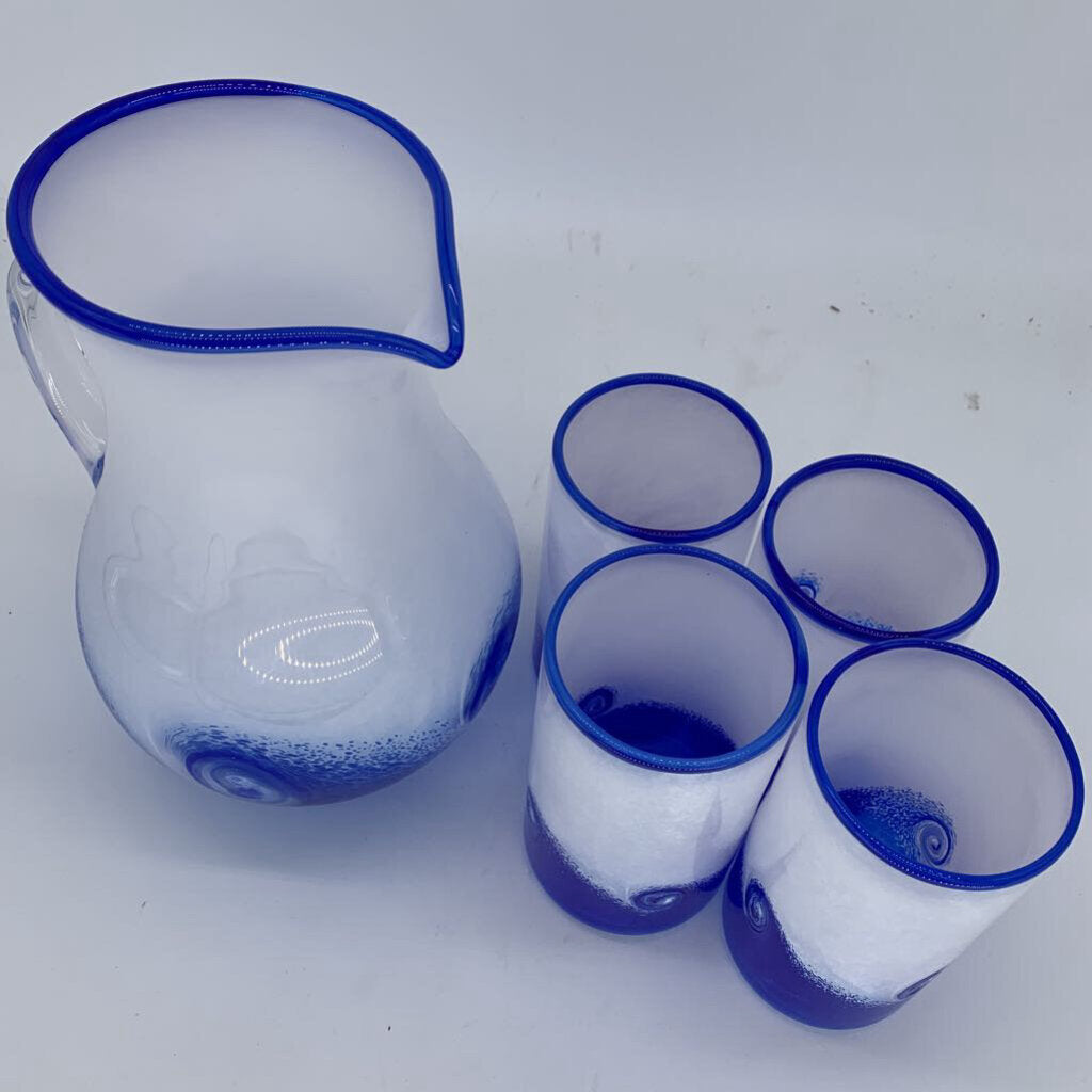 Glass Wave Drinkware Set