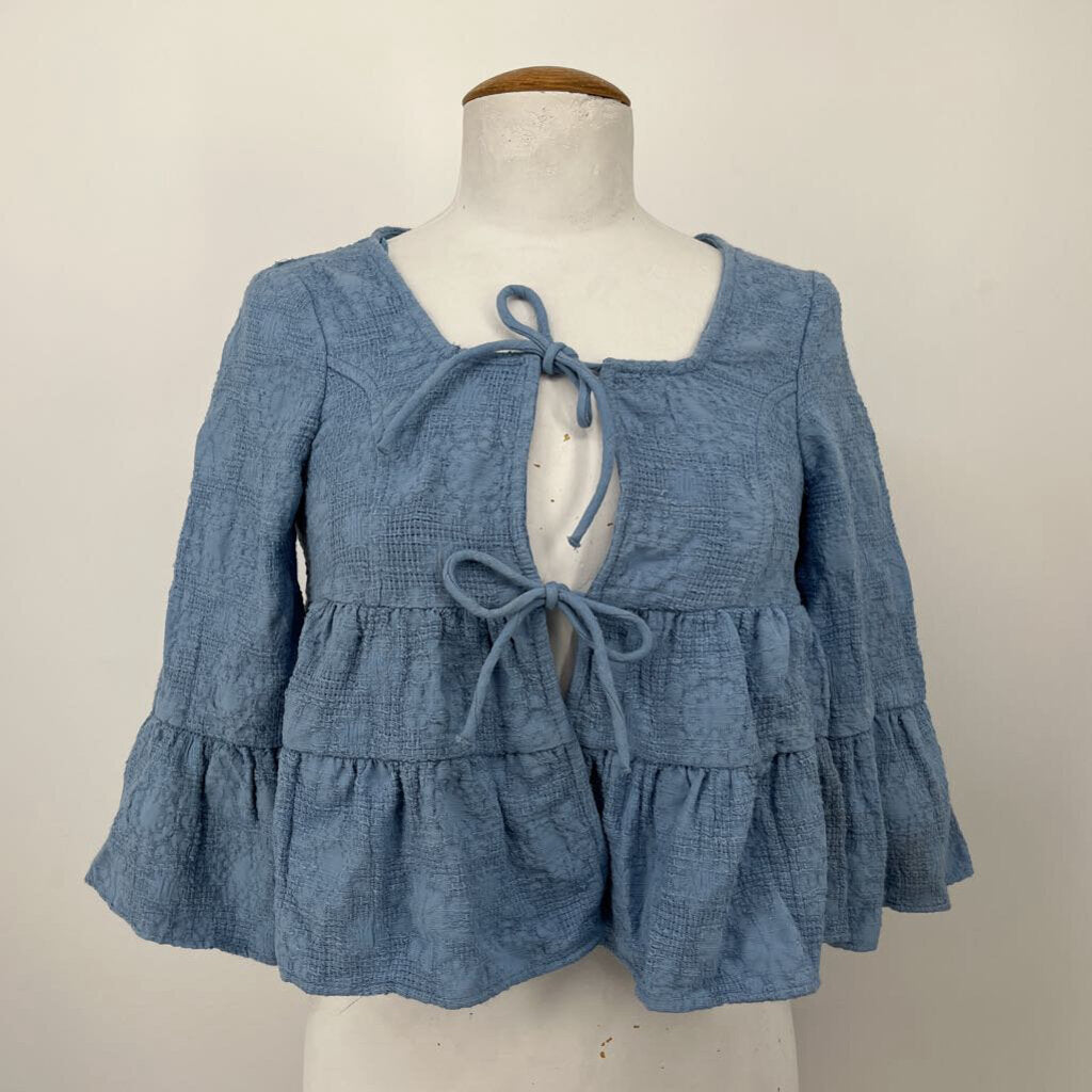 Zara S/s Tie Front shirt