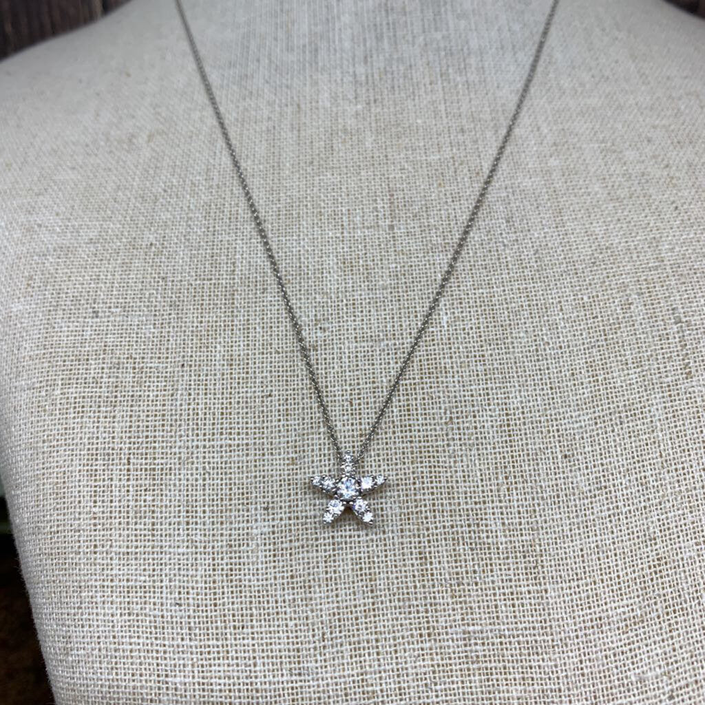 18k WG Diamond Star Necklace