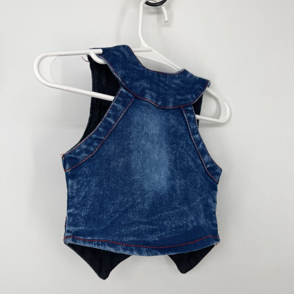Floral Denim Vest