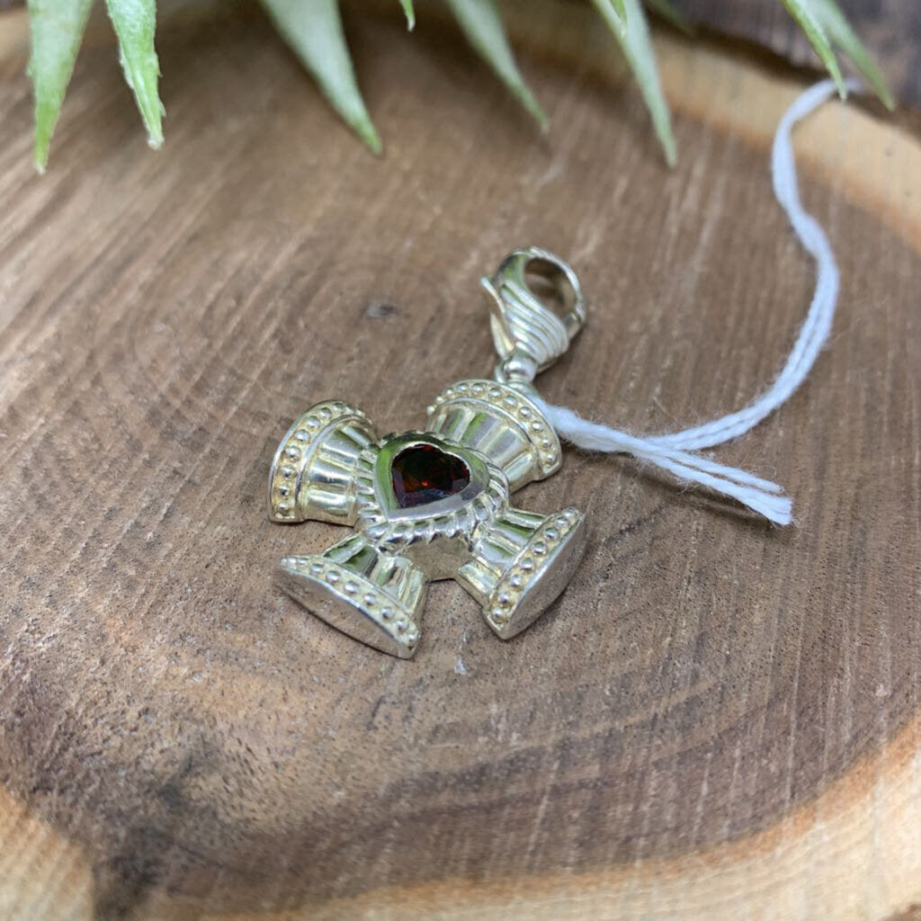 Judith Ripka Cross Heart Pendant