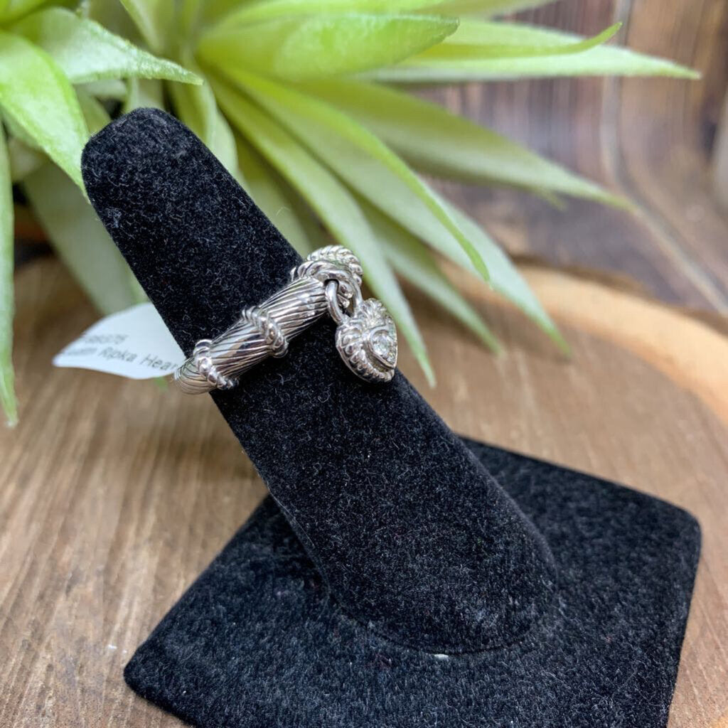 Judith Ripka Heart Charm Ring