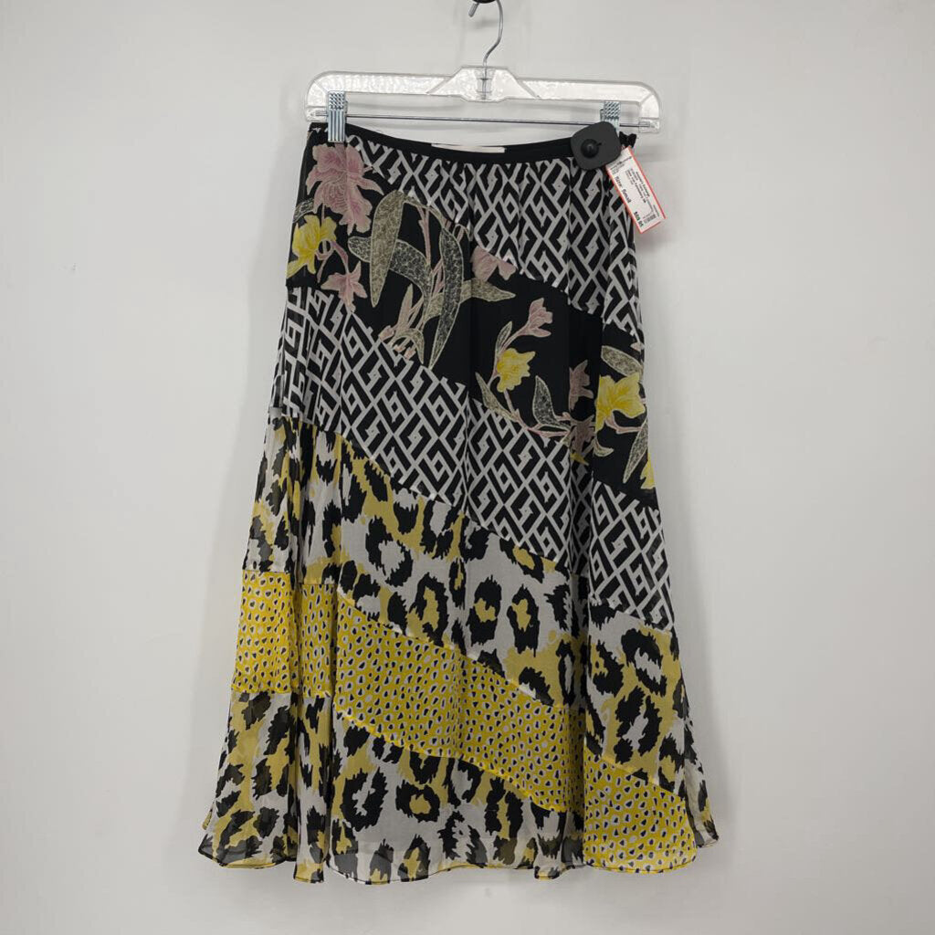 Diane Von Furstenberg Silk Floral Skirt