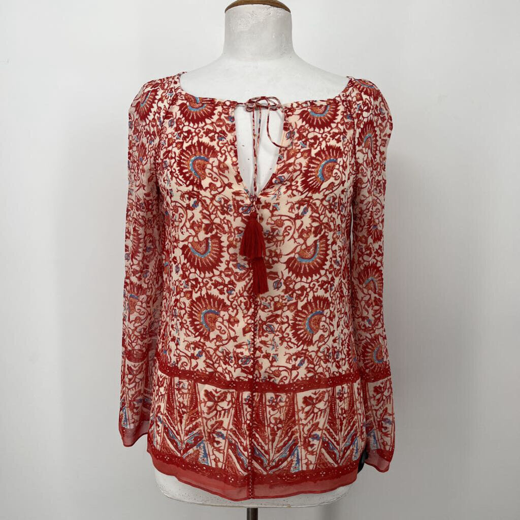 Tory Burch L/s Silk Print Shirt