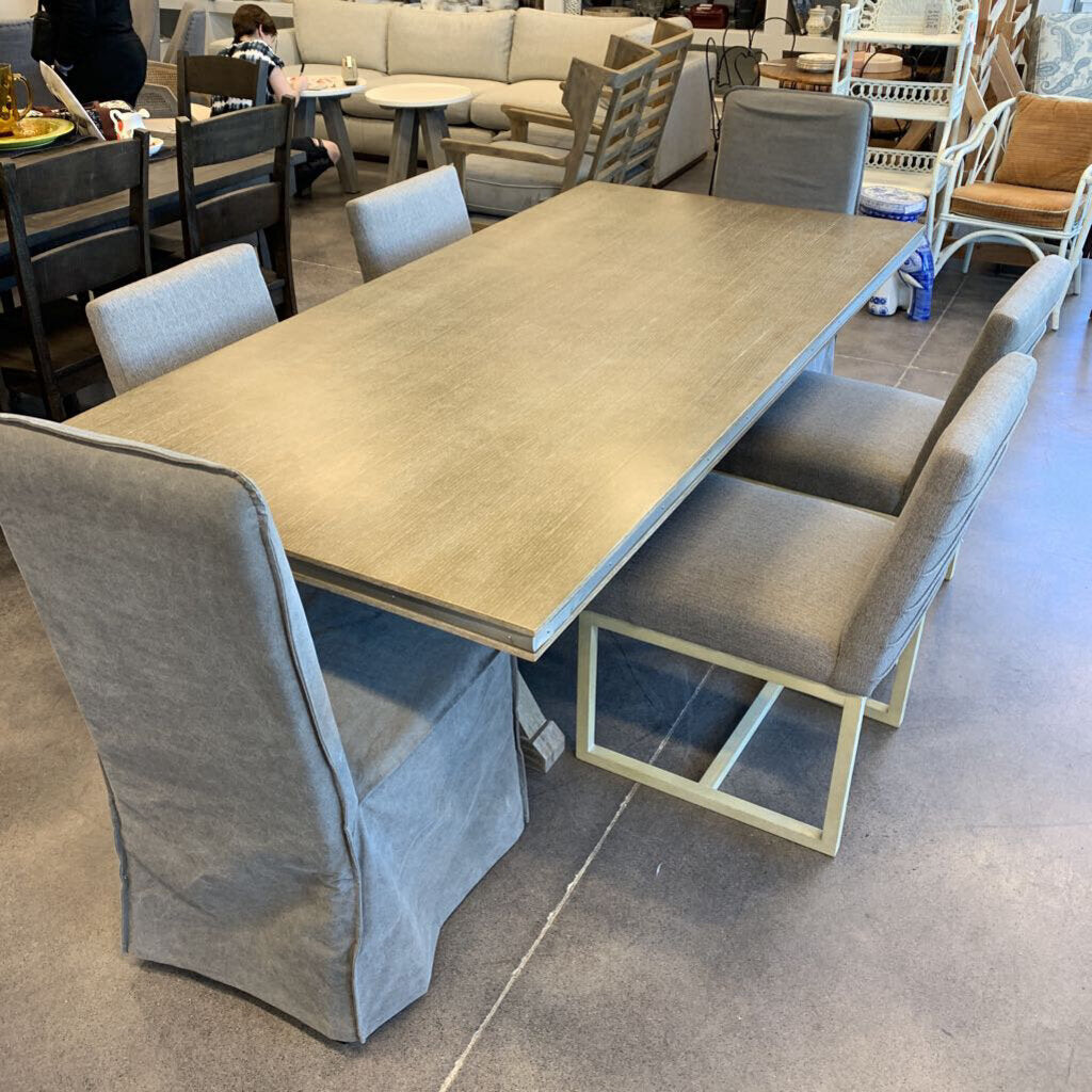 Wood Dining Table & 6 Chairs