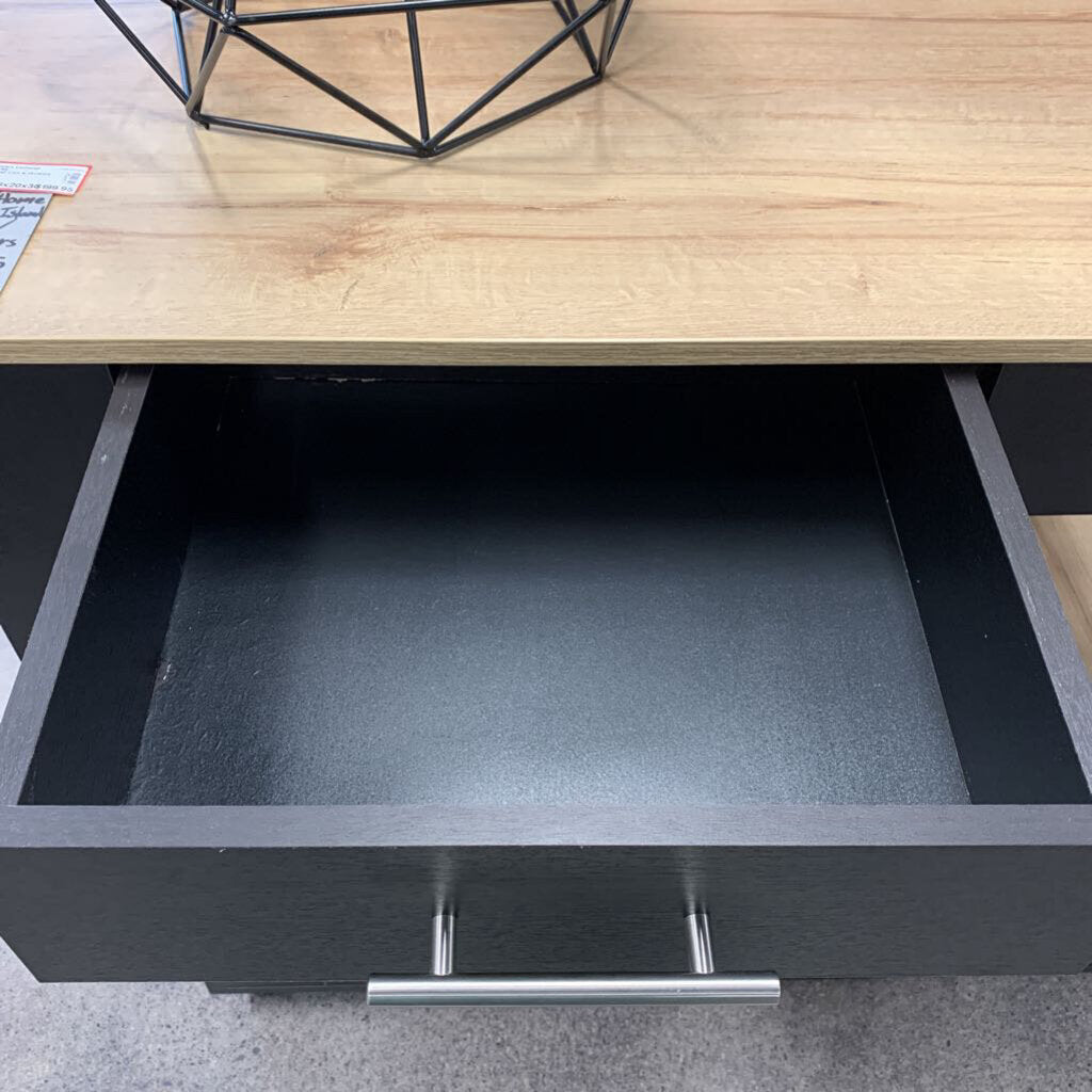 Rolling Island Cart w Drawers AS IS