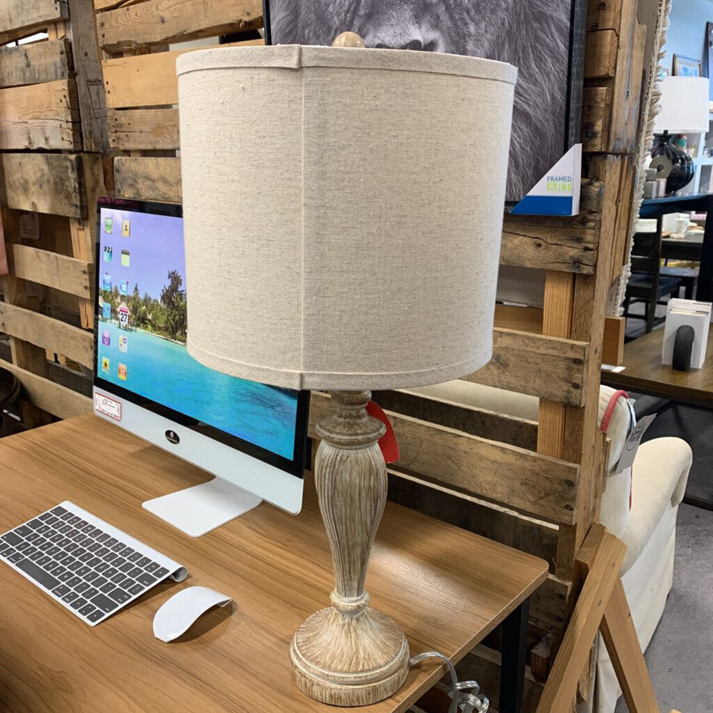Wood Look Base Lamp
