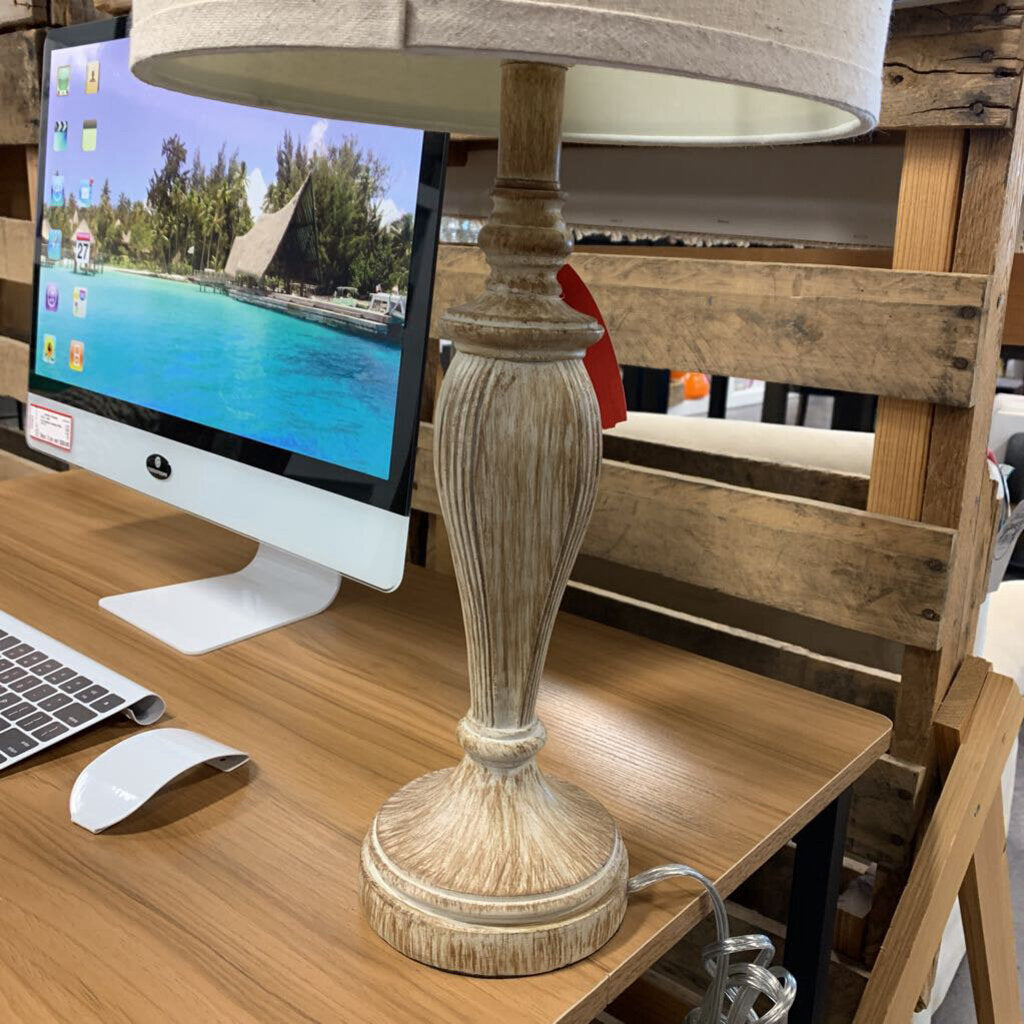 Wood Look Base Lamp