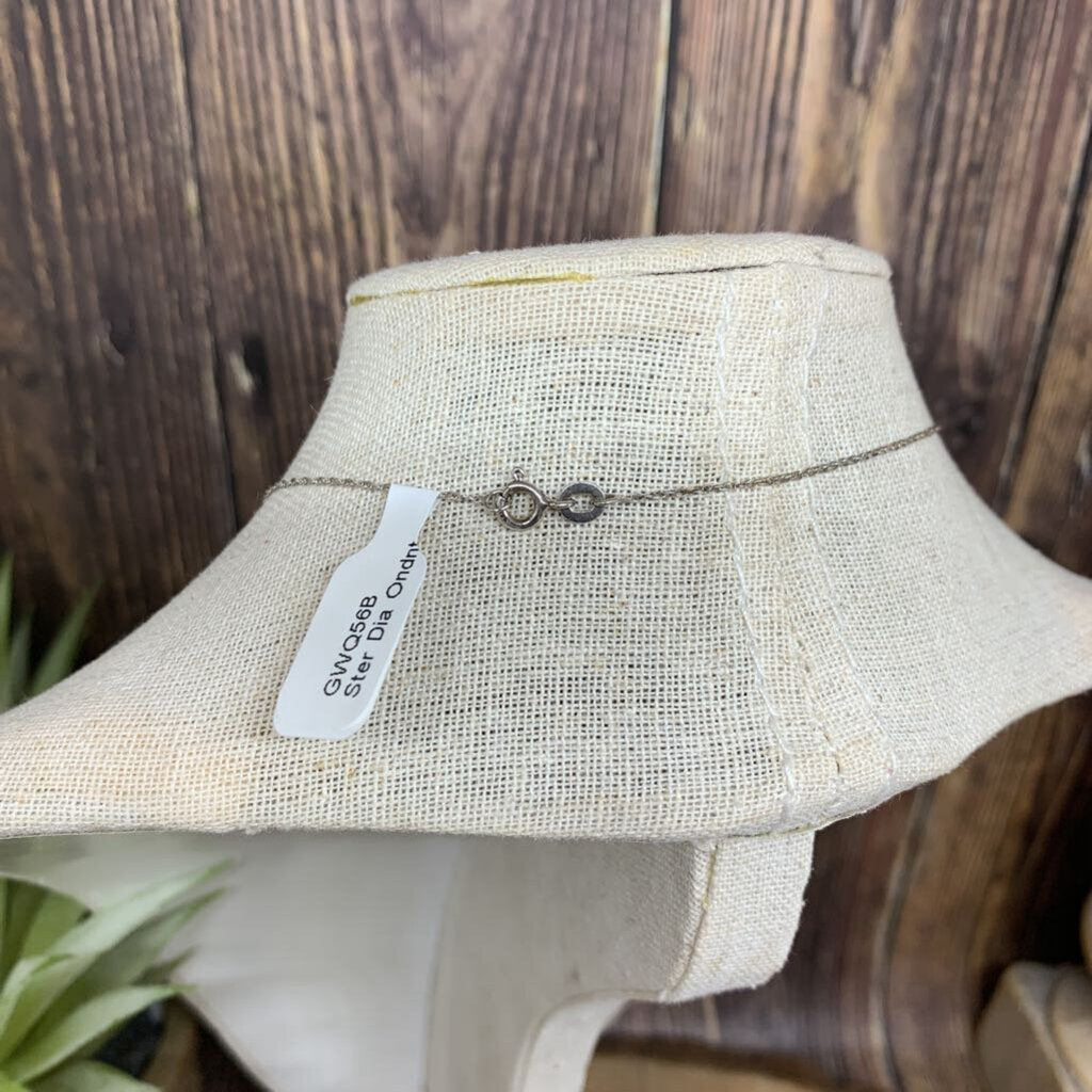 Sterling and Diamonds Necklace