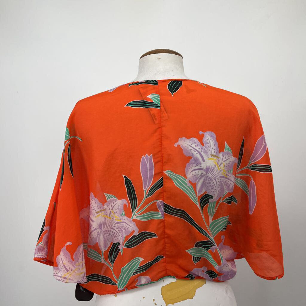 DFV S/s Floral Cropped Shirt