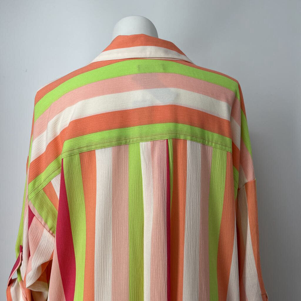 Torrid Open Stripe Shirt