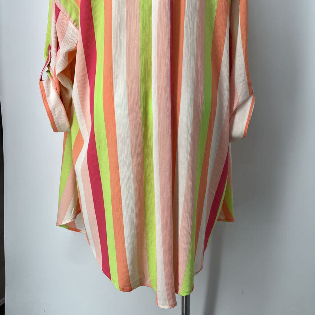 Torrid Open Stripe Shirt