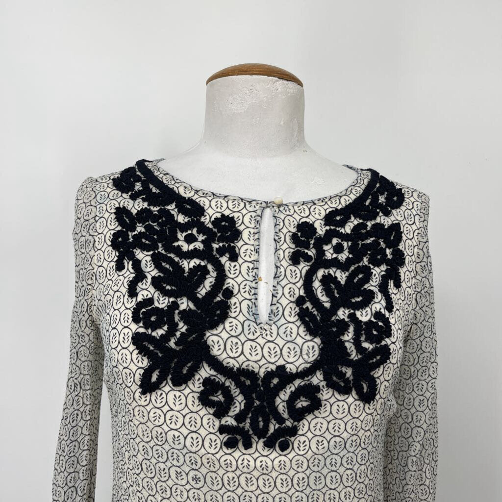 Tory Burch Silk Textured Floral Shirt